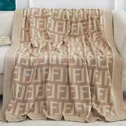 Thickened Napping Sofa Blanket Woven Jacquard Blanket Business Gift First Class Aviation Blanket Aircraft Blanket Cover Blanket