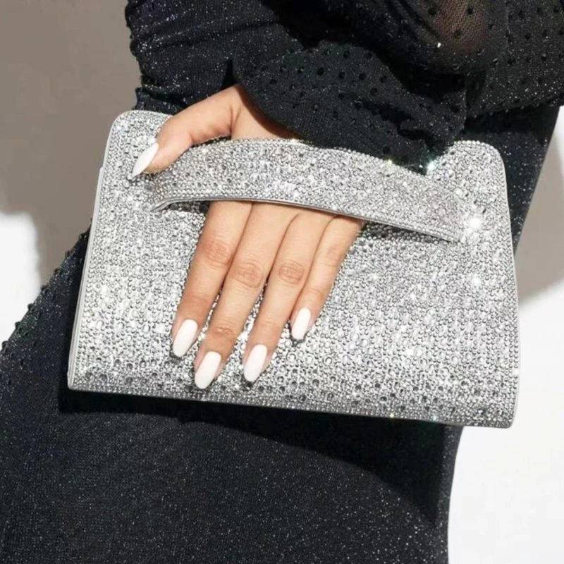 

Сумки для плеча H3CB Сумки для кросса кошельки сумочки кристаллы стразы Вечерняя сумка женщин сцепляет кошельки с сохраненной