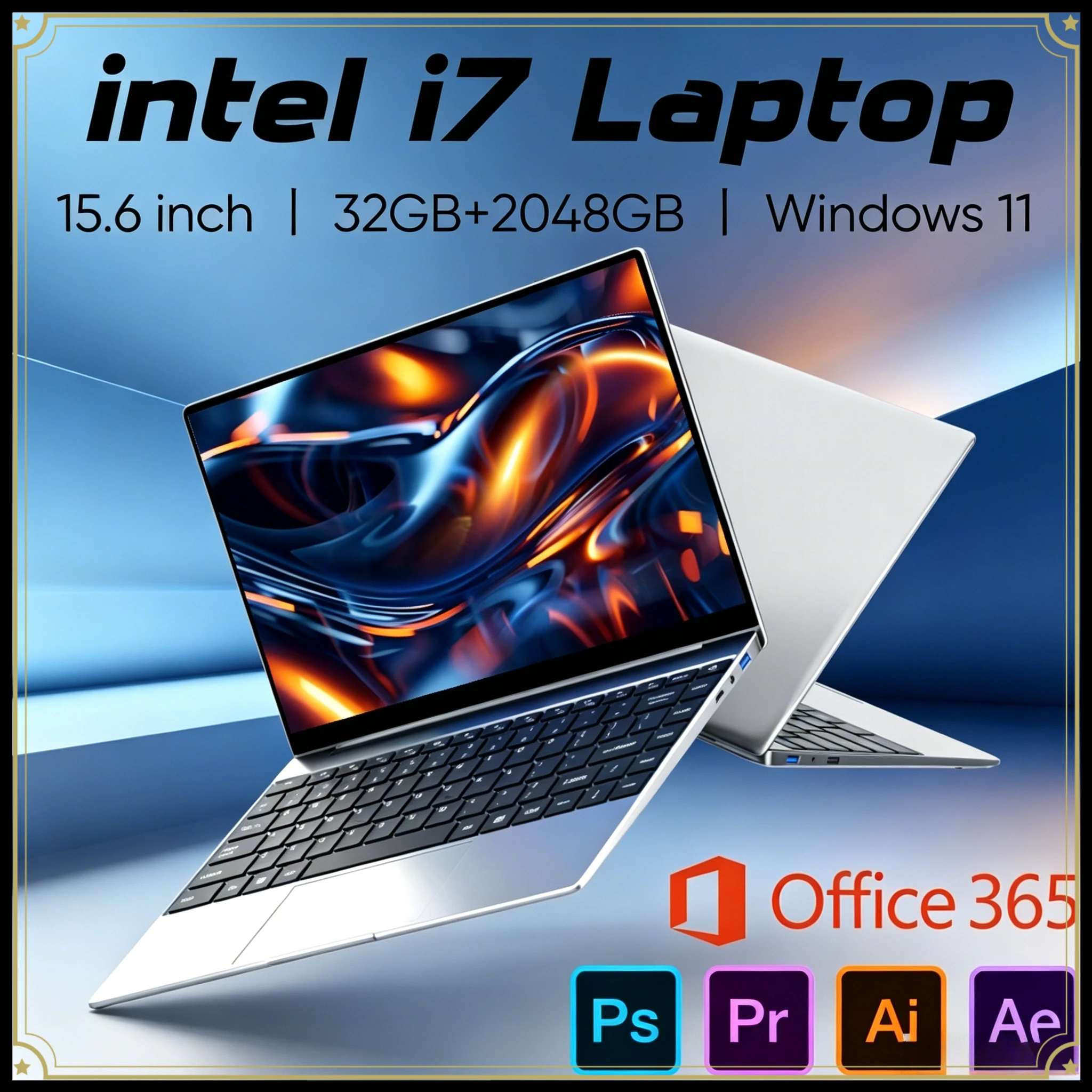 Ultra Slim Intel Core i7 8650U LENO 15.6" Laptop Windows 11 32GB 2TB 1920*1080 HD Gaming Computer PC Gamer office Notebook
