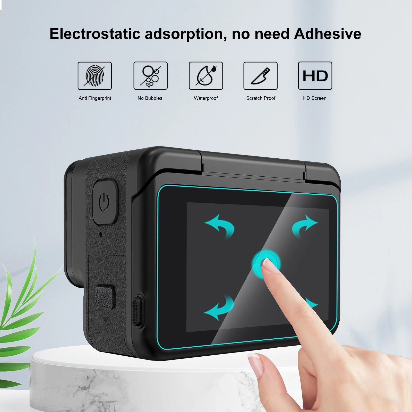 PULUZ 3 in 1 Rear & Front Screen + Lens Tempered Glass Film For Insta360 Ace Pro Accessories