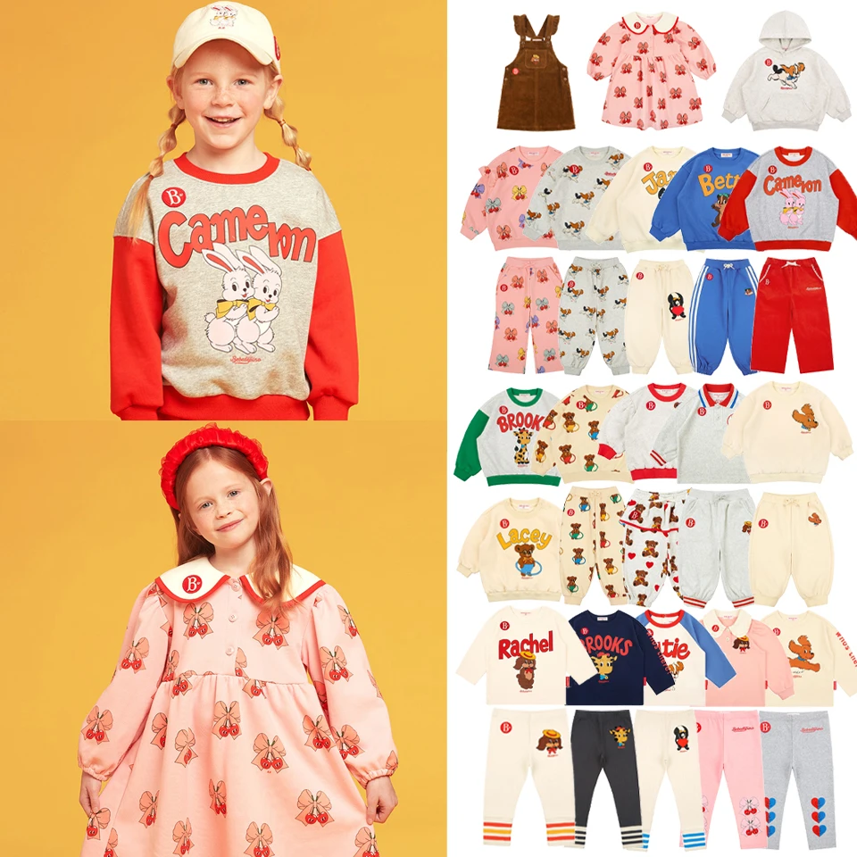 

Bebe Korean Clothes Children Clothes 2024 Winter 여름옷 Kids Cartoon T-Shirt 베베 Boys Clothes Girl Dress 키즈옷 아동상의 Children Clothing