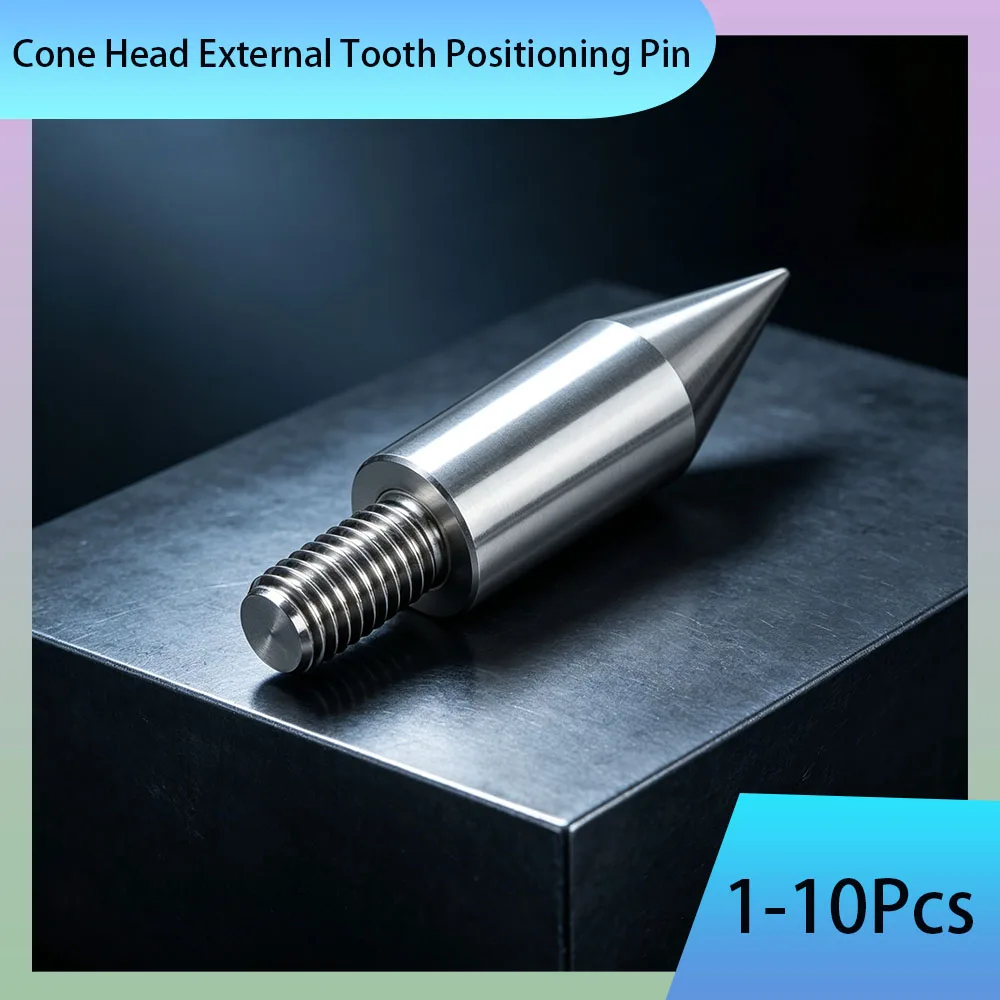 1-10 Pcs Stainless Steel Cone Head Positioning Pin External Thread M5/M6/M8 Fixture Mold Limit Positioning Nail