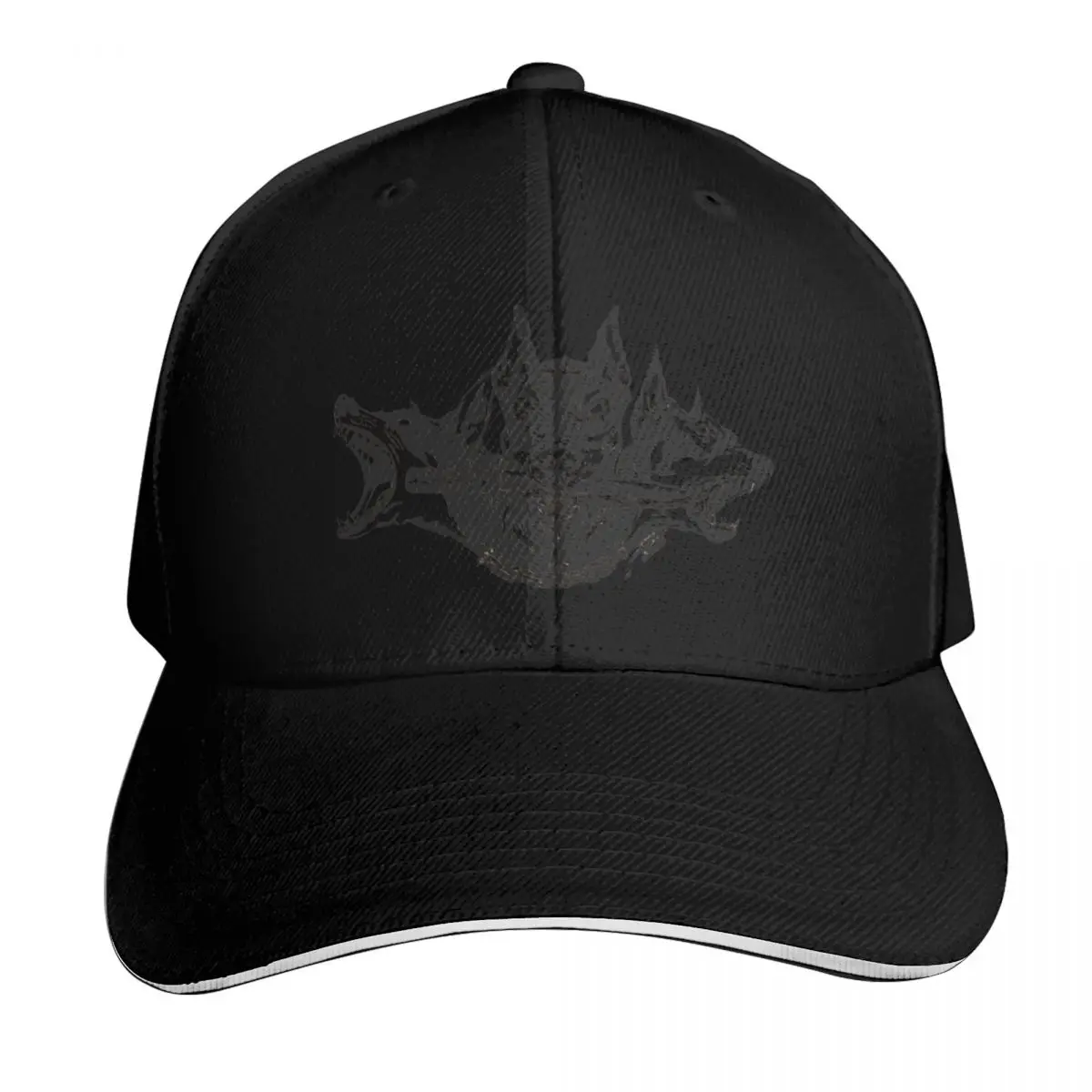 Cerberus Traditional Tattoo - Cerber Tatoo Flash Sheet - New School Tattoo - BlackWork Tattoo Sketch Baseball Cap
