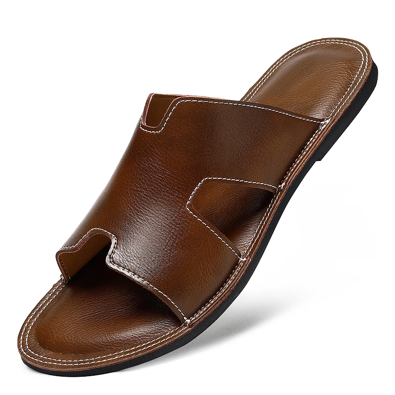 

Мужские тапочки, модная новая летняя пляжная обувь, мягкие и противоскользящие легкие тапочки, мужские сандалии, повседневная обувь для дома и улицы