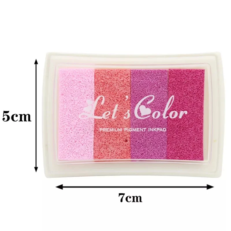 1pcs Gradient Colors Inkpad Clear Stamps DIY Craft Ink Pad Rubber Stamps Inkpad Ink Stamp Pad Colorful Cartoon Craft Inkpad