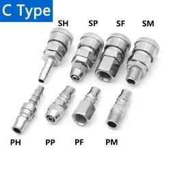 Pneumatic Connector Fittings Air Compressor Hose Quick Coupler SP PP SH PH SF PF SM PM C Japan Type
