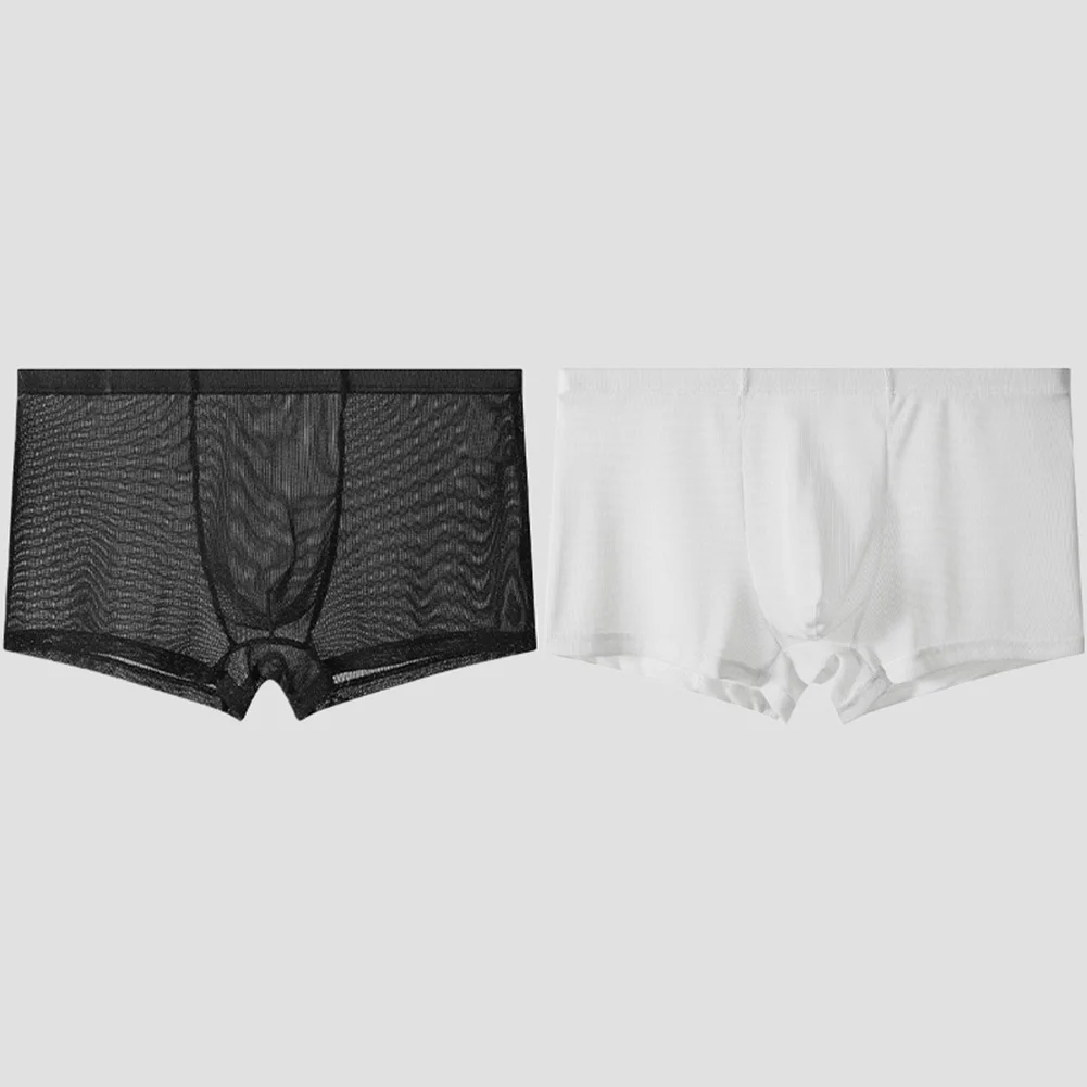 Men Mesh See Through Underwear Solid Extreme Men's Panties Very Hot LingerieBoxer Shorts Trunks Erotic Lingerie Men's Underpants