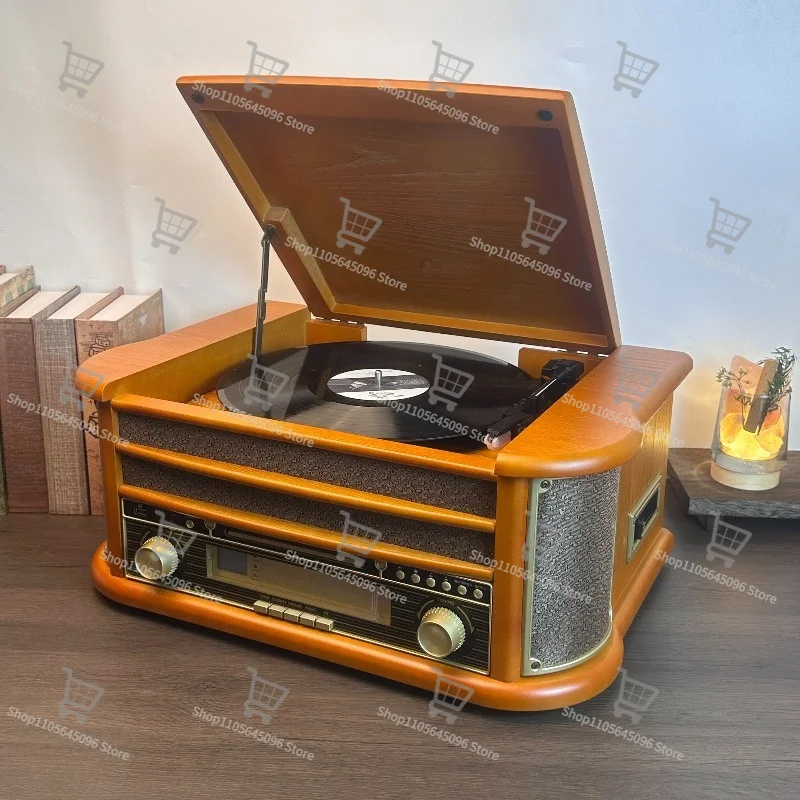 For Vintage Vinyl Record Player, Multi-function Desktop Phonograph, Bluetooth Speaker, Living Room Ornament