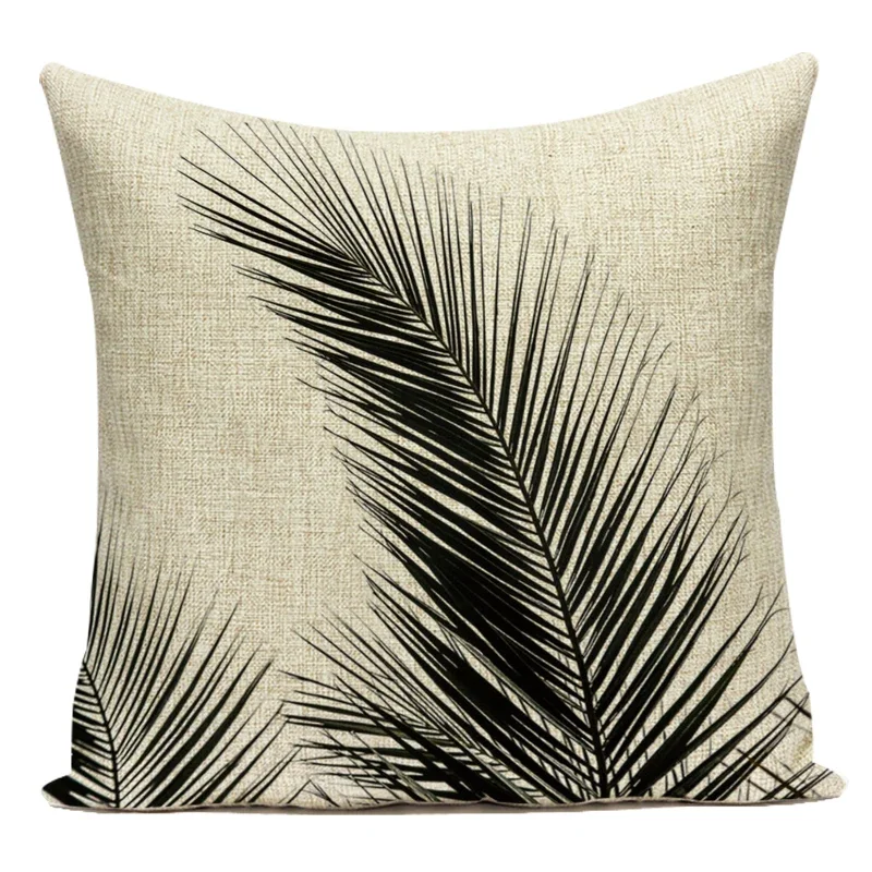 Tropical Plant leaves Pillowcase Palm Cactus Green Leaves Pillows Cover Decorative Modern Home Hotel Car Sofa Cushions Cover