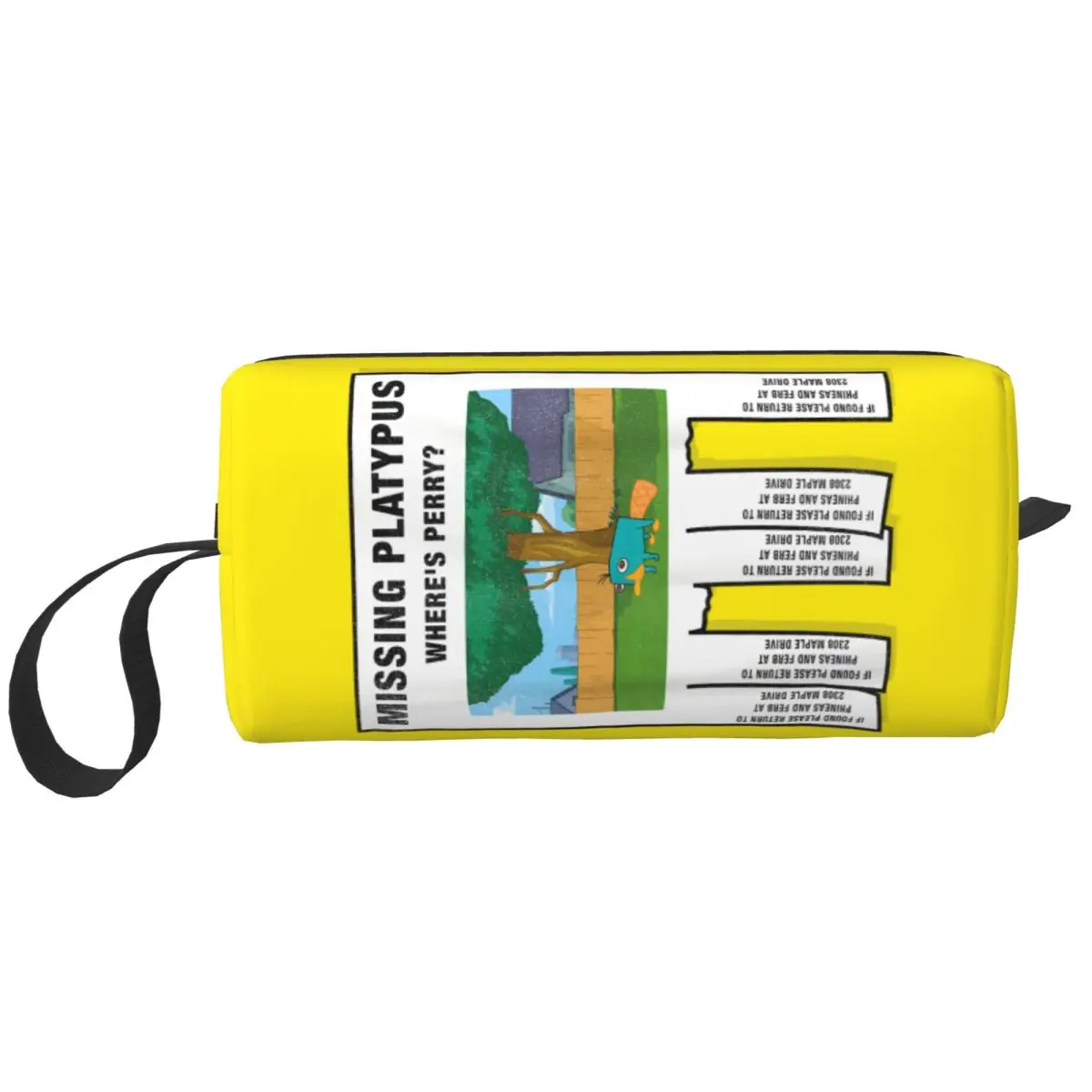 

Custom Phineas And Ferb Missing Platypus Cosmetic Bag Women Cute Large Capacity Makeup Case Beauty Storage Toiletry Bags