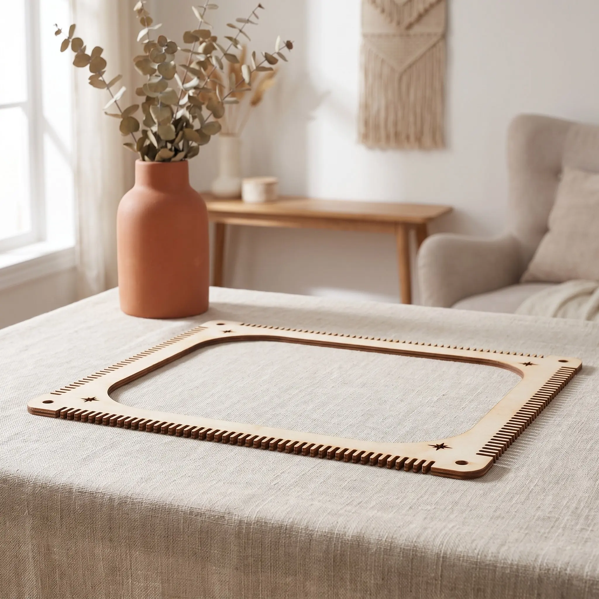 Loom Weaving Frame - 1 zestaw tkackiego lochu z drewnianą