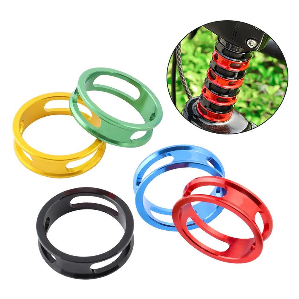 4 pièces engrenage fixe CNC en aluminium 11mm rondelle de casque de vélo vélo de montagne rondelle de fourche avant tige de vélo entretoises de guidon joint d'anneau