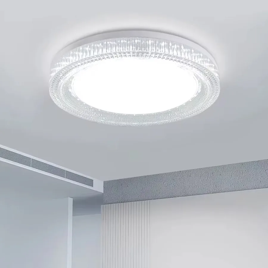 Imagem -05 - Luz de Teto de Cristal Led Nórdico Luz Doméstica Sala de Estar Quarto Corredor Decoração de Varanda Iluminação Redonda 85265v 48w 36w 24w 12w