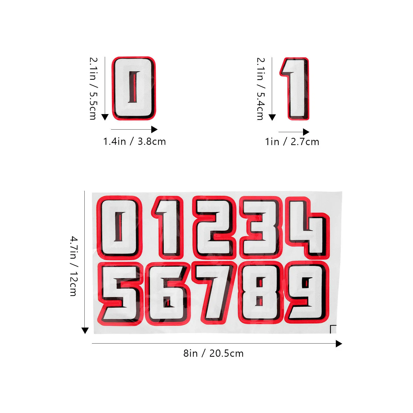 10Pcs Number Stickers Football Baseball Hockey Softball Sports Decals Athlete Reward Stickers Daily Practice Use