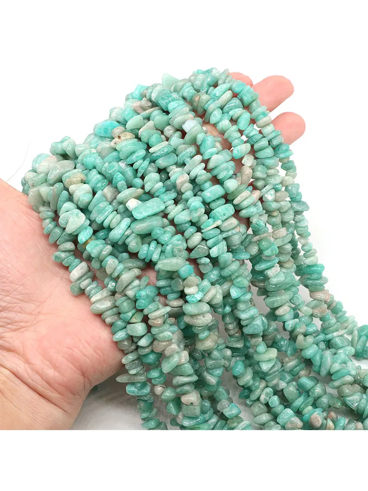 AliExpress NONE Natural Stone Amazonite Irregular Beads Crystal Chips Gravel Shape Gemstone Bead for Jewelry Making DIY Bracelet Necklace