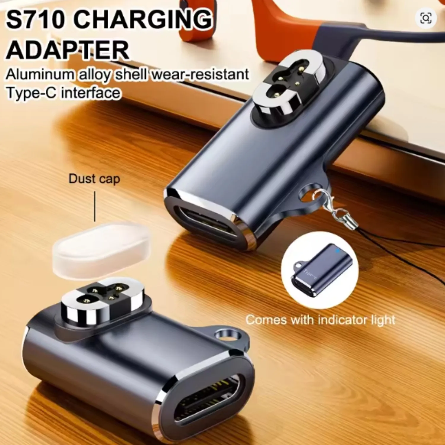 

USB C/ For SHOKZ OpenSwim Pro S710 Headphone Charger Adapter Cable Cord Type C Magnetic Bone Conduction Power Charging Converter