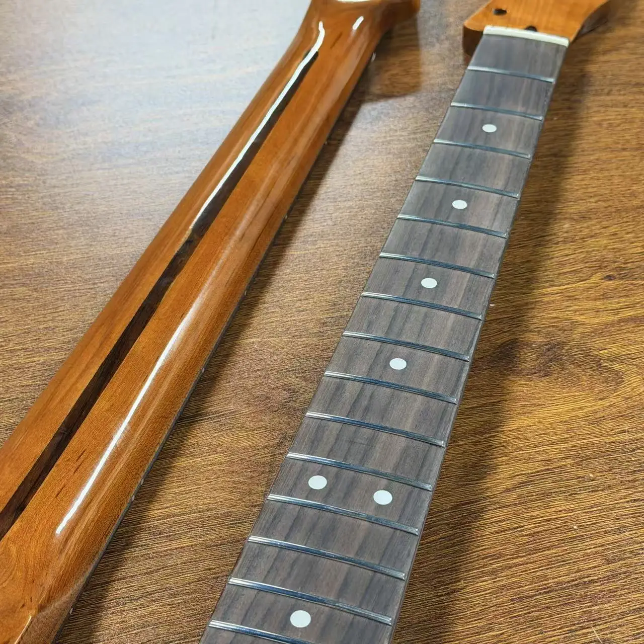 Vintage Style TL Guitar Neck - Roasted Maple Body, Rosewood Fingerboard, 21 Frets, Perfect for DIY Guitar Building