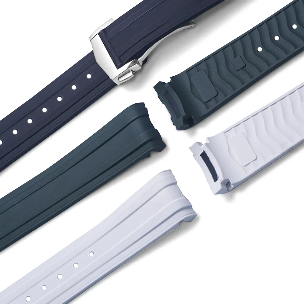 New Original Design For 20mm Omega Seamaster 300 FKM Rubber Strap FDA-Approved Fluoroelastomer Multi-Color Options image 4