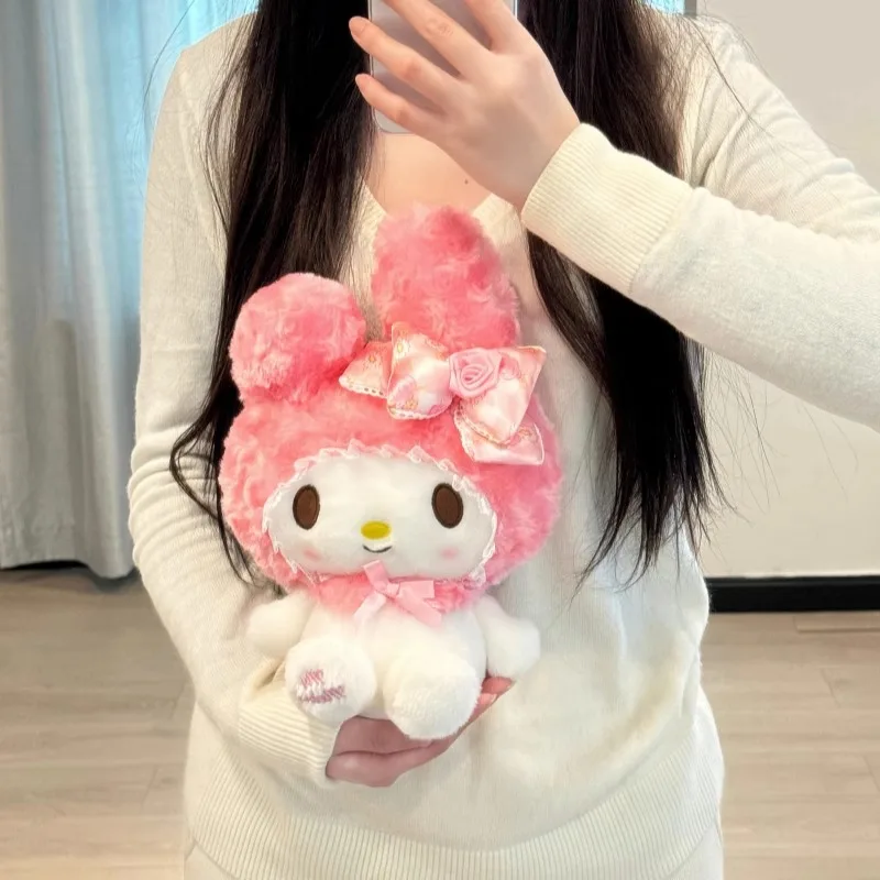 Cute Melody Sanrio Cartoon Melody Doll Kids Students Cosplay Accessories Girls Pillow Birthday Gift Sets