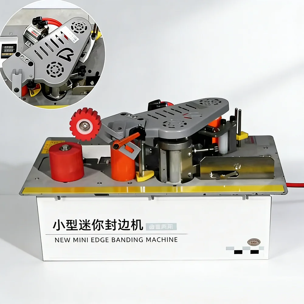 

220В 1200Вт Кромкооблицовочный станок для дерева (прямой/изогнутый профиль), ручной, для ПВХ, с функцией саморезки