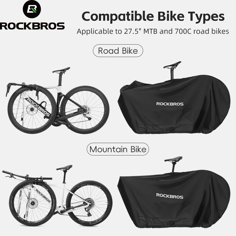 ROCKBROS Mini Portable MTB Road Bike Carry Bag for 27.5 Inch 700C Travel Bike Storage Bag Bike Outdoor Cycling Bicycle Accessory