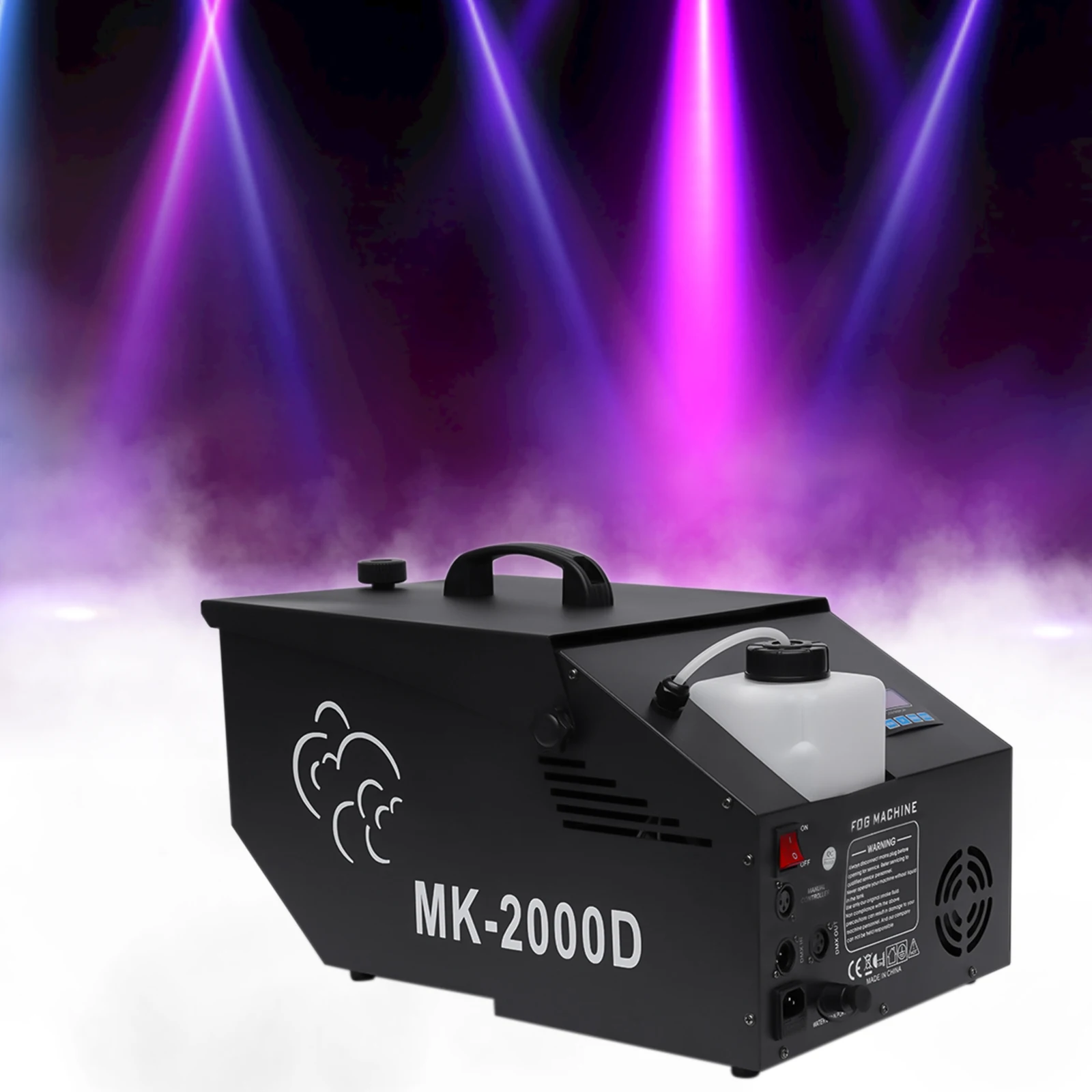 110V 1200W Low-Lying Fog Machine ​LCD Display ​Intelligent Remote Temperature Control Professional Wedding Party Accessories