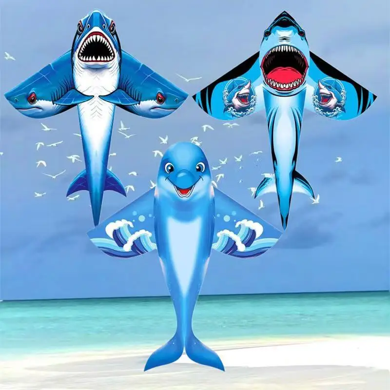 

Free Shipping shark kite flying dolphins kite nyion fabic whale kites factory kite flying adult power kite wind kite children