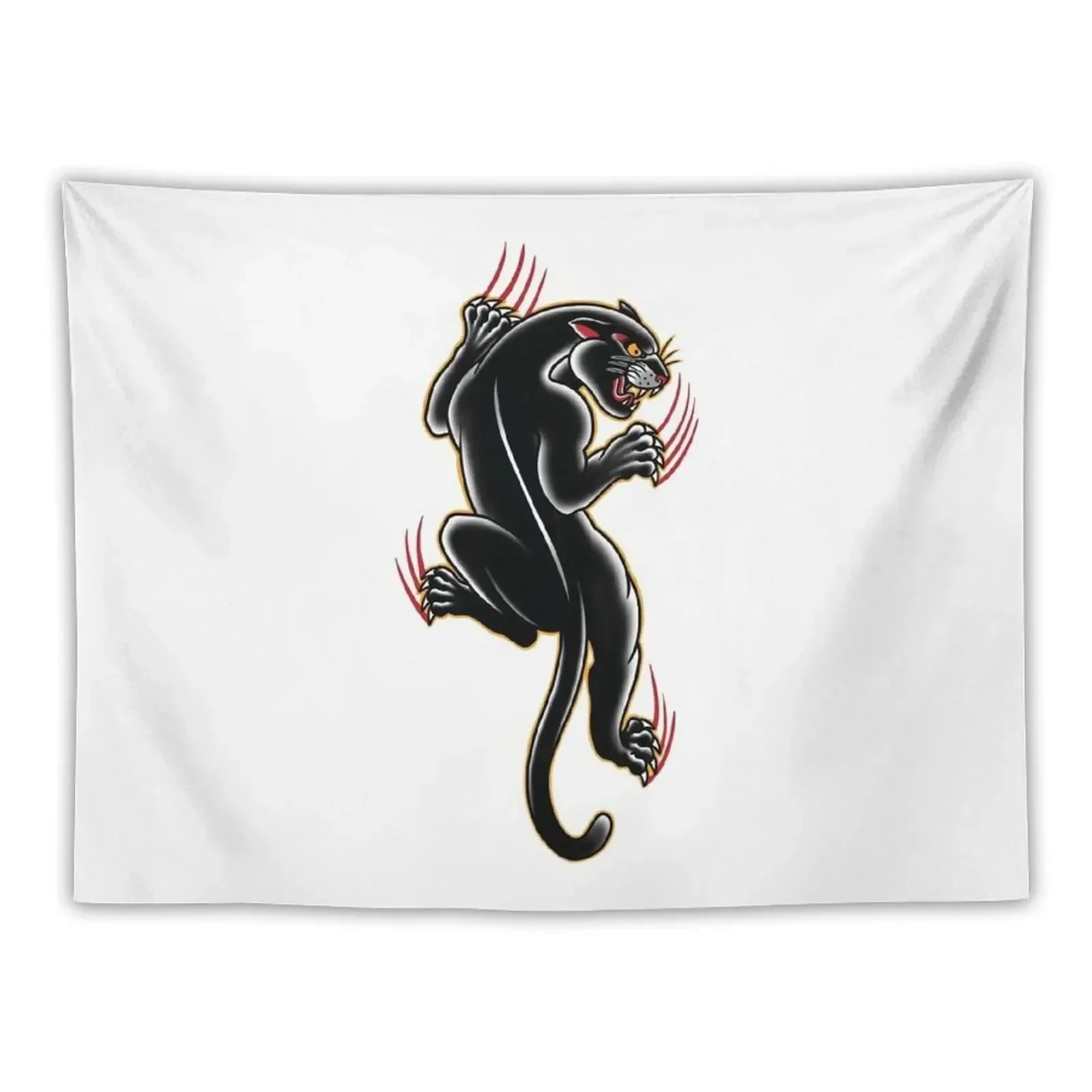 

Traditional Tattoo Panther illustration Tapestry Room Decor Aesthetic Cute Room Decor Tapestry