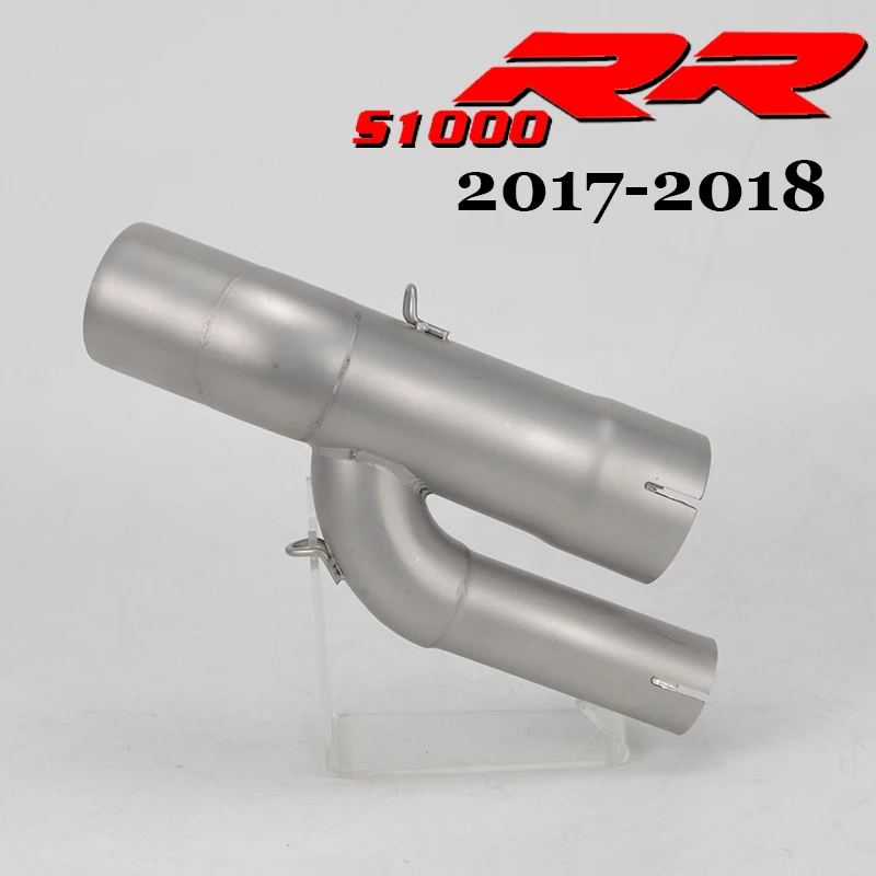 Slip on for BMW S1000RR 2017 2018 51mm Exhaust Middle Link Pipe S1000 RR 2018 Muffler Escape Connector Section Adapter Tube