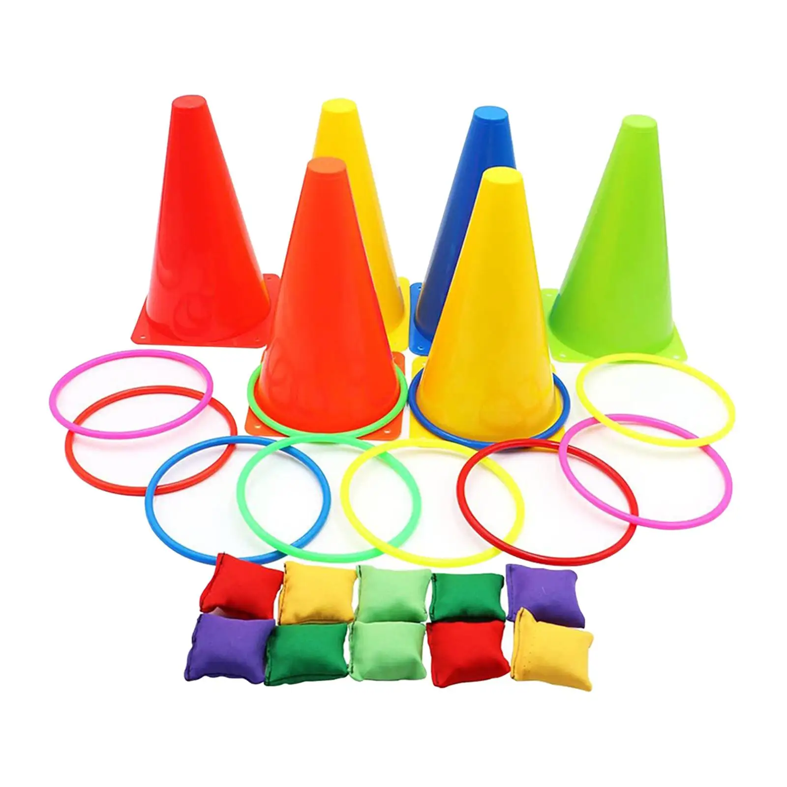 카니발 콤보 세트 링 던지기 어린이를 위한 야외 게임 조정