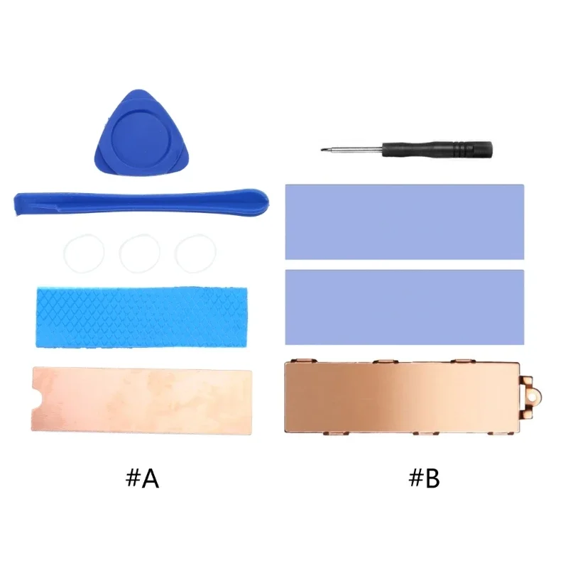 Disipador calor Universal M.2 NVMe 2280 SSD 6,0 m.k placa cobre conductividad térmica almohadilla del