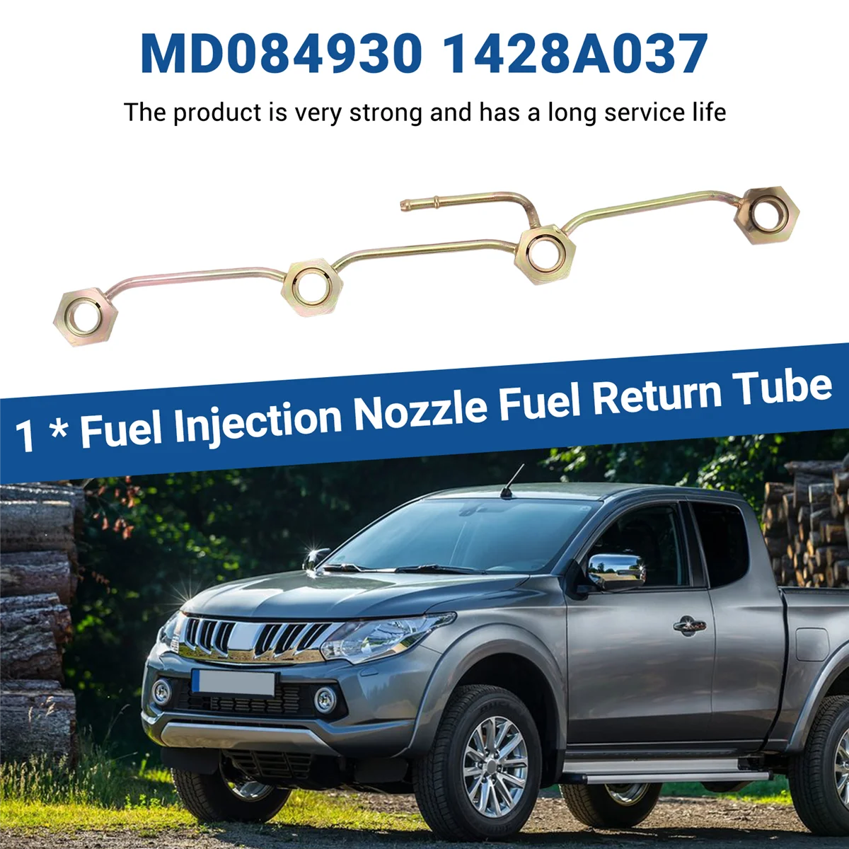 Форсунка для впрыска топлива, обратная трубка для топлива, масляная трубка для двигателя Pajero L200 Space Wagon L300 4D56 MD 084930   1428A037