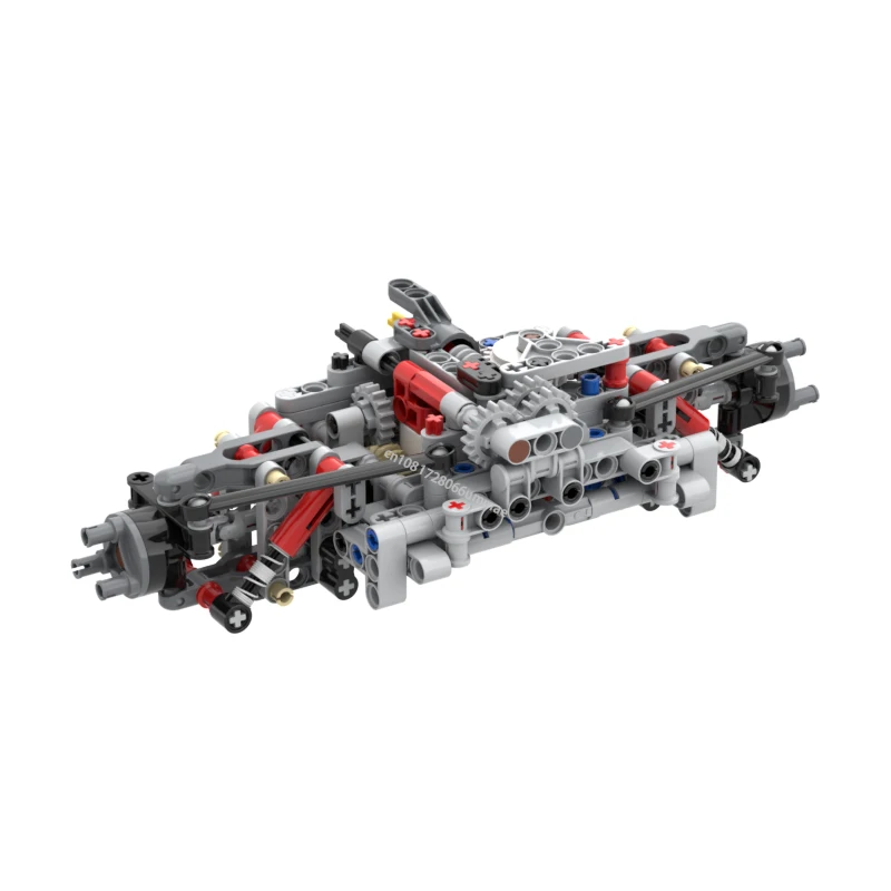 NEW Technical Front Axle with Diff-Lock Shock Absorbing System Model Building Blocks DIY Cars Chassis Suspension Function Bricks