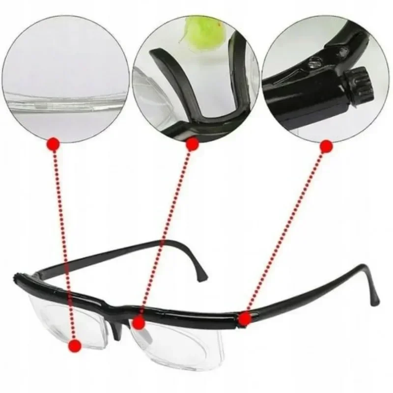 New Variable Focus Distance Vision Zoom Glasses Protective Adjustable Strength Lens Eyewear