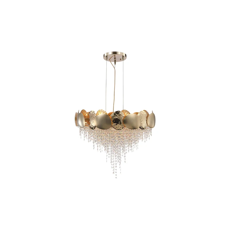 Upgrade Your Home With Our K9 Crystal  LED Chandelier Crafted From Stainless Steel Dimming Function Gold Chrome Black Hardware