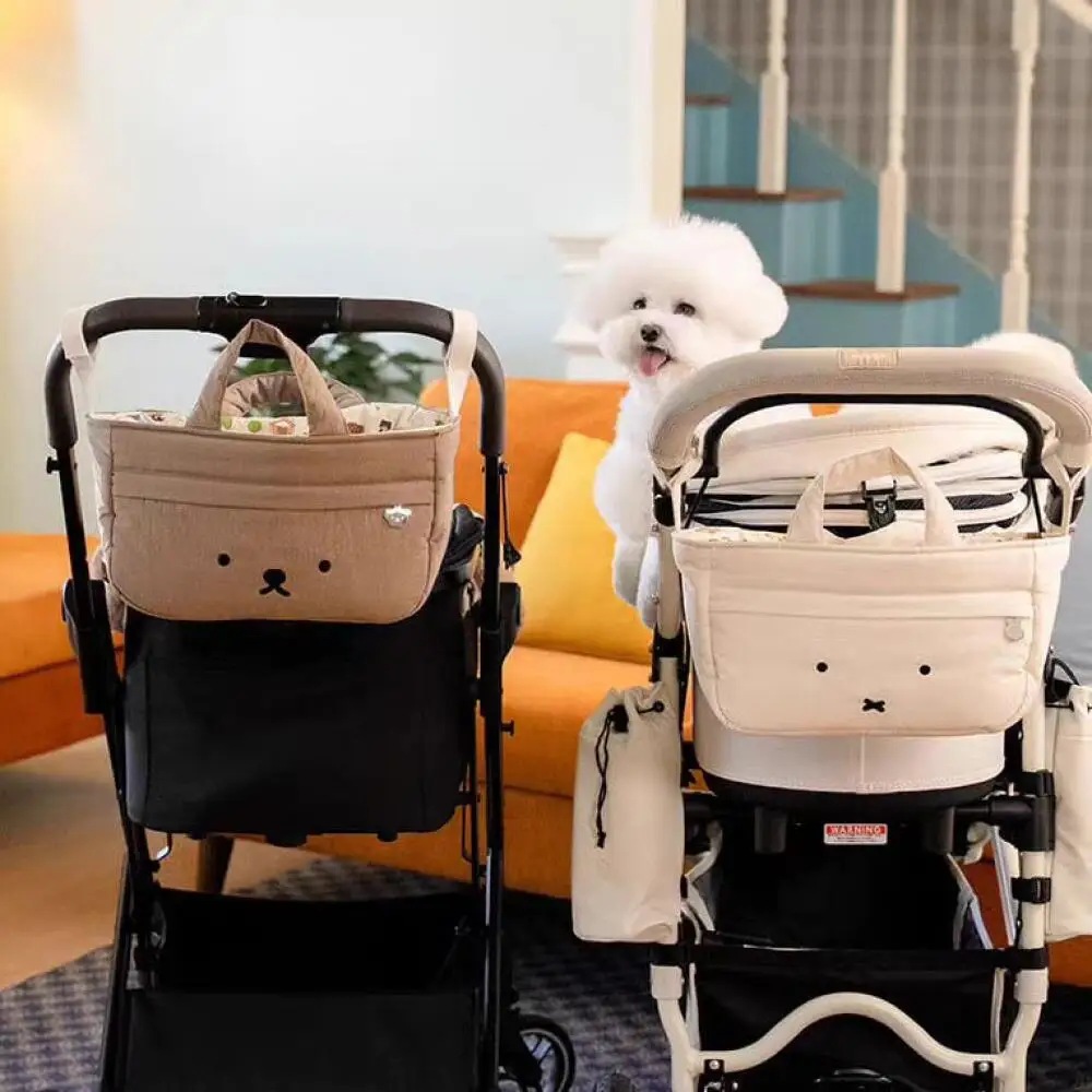 

Подвесная сумка для детской коляски miffy Rabbit, сумка для хранения, портативная сумка для подгузников большой емкости, ручная сумка для мамы, милый мультяшный каваи, подарок