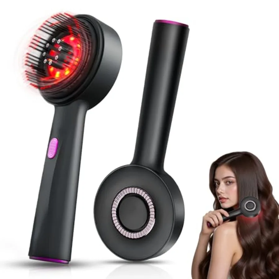 

Многофункциональный перезаряжаемый массажер для кожи головы 3-в-1 с аппликатором для масла для роста волос, для нежного массажа и разминания, водонепроницаемый IPX7, электрический массажер для головы