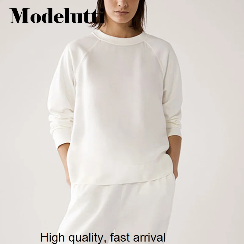 

Simple 2023 England Fashion Solid Color O-neck Loose Winter Hoodies Women All-Match Sweatshirt Pullovers Tops Female