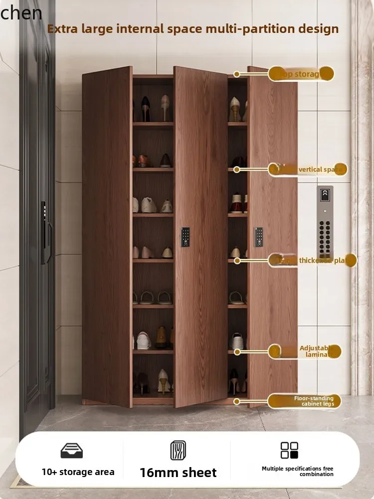 shoe cabinet household password lock outside the door shoe cabinet locker integrated large capacity