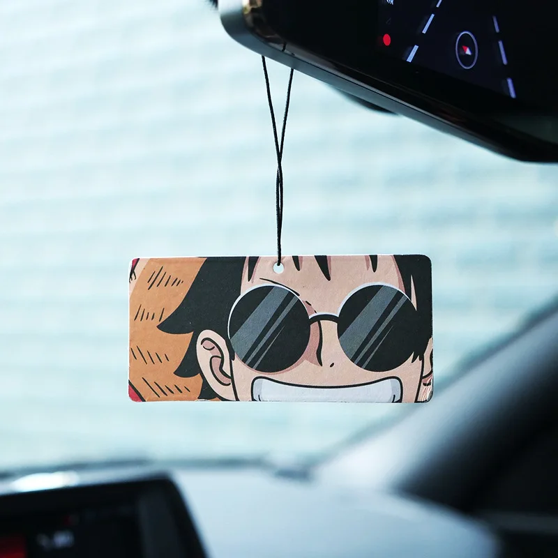 

Anime One Piece Luffy Car Pendant Fragrant Piece Pendant Aromatherapy Water Card Kawaii Car Decoration Anime Figure Toy Gifts