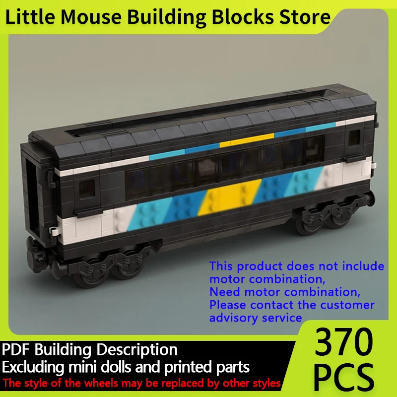 

City Car Model MOC Building Bricks Railway Passenger Locomotive Modular Technology Gifts Holiday Assemble Children Toys Suit