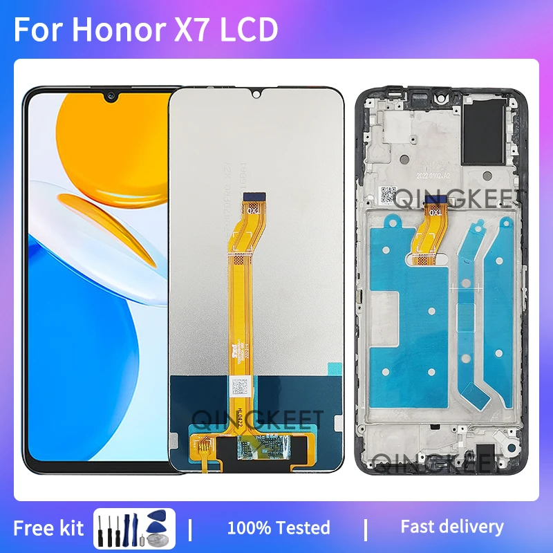 

6,74 "Новинка, для Honor X7 LCD CMA-LX1, дисплей Φ для Honor X7 кодирующий преобразователь сенсорного экрана в сборе CMA-LX3 LCD с рамкой