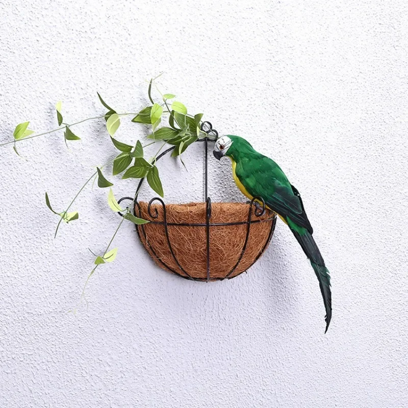 25cm Simulation Parrot Garden Decoration Creative Lawn Figurine Ornament Animal Bird Outdoor Garden Party Prop Decoration