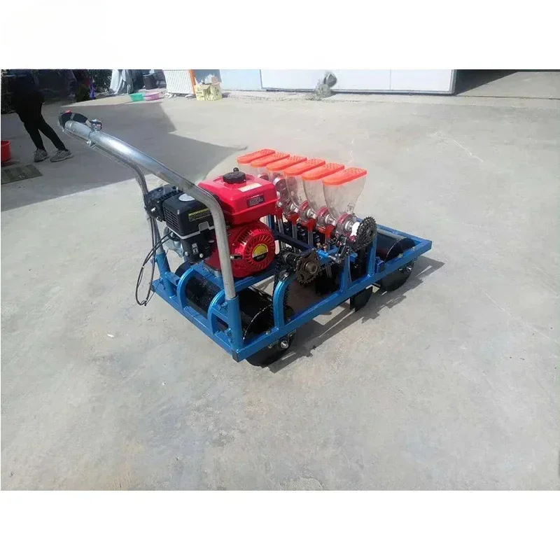 Electric 4 Rows Seed Spreader Greenhouse Vegetable Seed Spreader Vegetable Grain Seed Sowing Machine