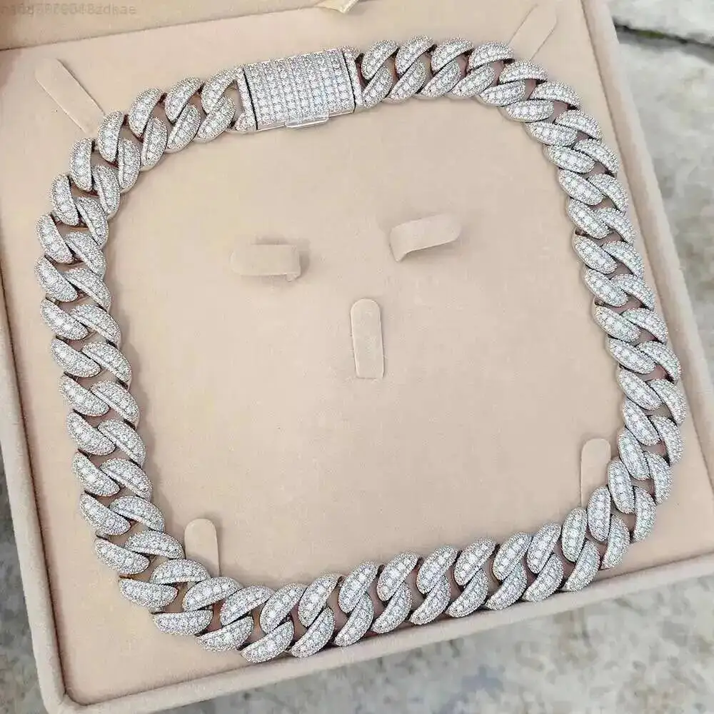 

Custom Jewelry Men Fashion Hip Hop Diamond Moissanite Gold Filled Rose Gold White Gold Cuban Link Chain