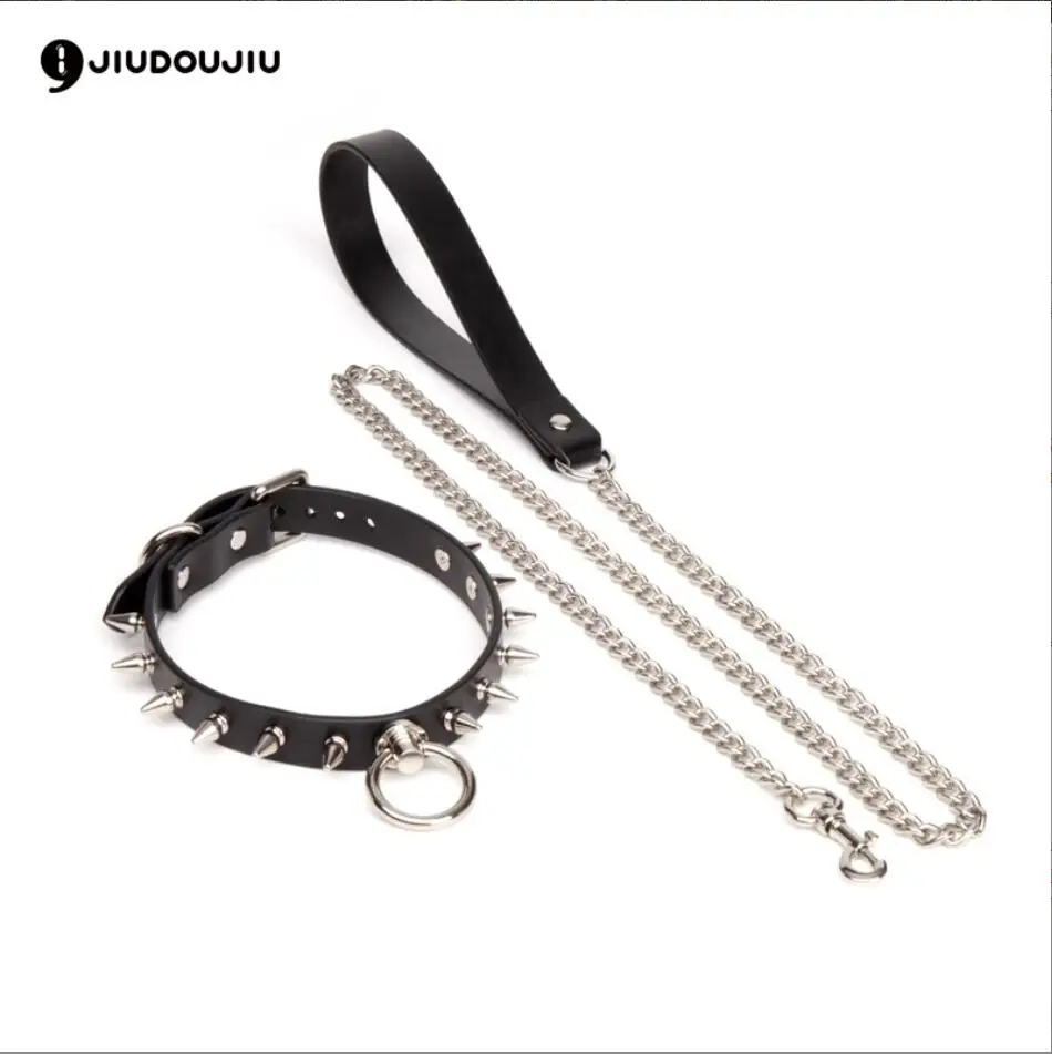 BDSM مثير حلقة طوق فاسق مشبك برشام مسنبل الجلود التعادل المقود تسخير عبودية الجنس لعب للوضعية الرقيق المثيرة اللعب S3049