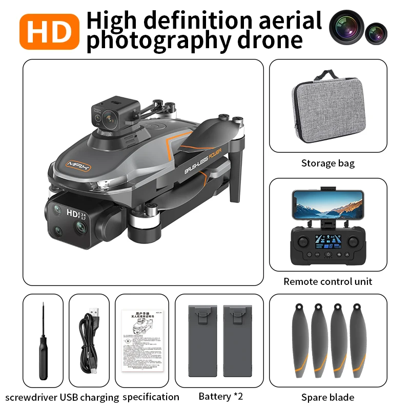 

5G GPS Drone 4k Professional 8k HD Triple Camera FPV Gesture Photography Aerial Aerial Photographer Foldable Quadcopter