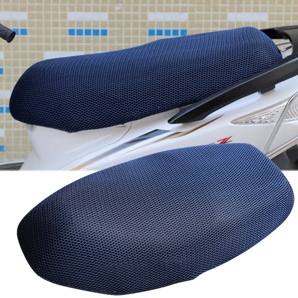 

Motorcycle Sunscreen Seat Cover Xxl Size Blue Elastic Heat Insulation Cushion Waterproof Breathable Anti-Sun Cooling Scooter