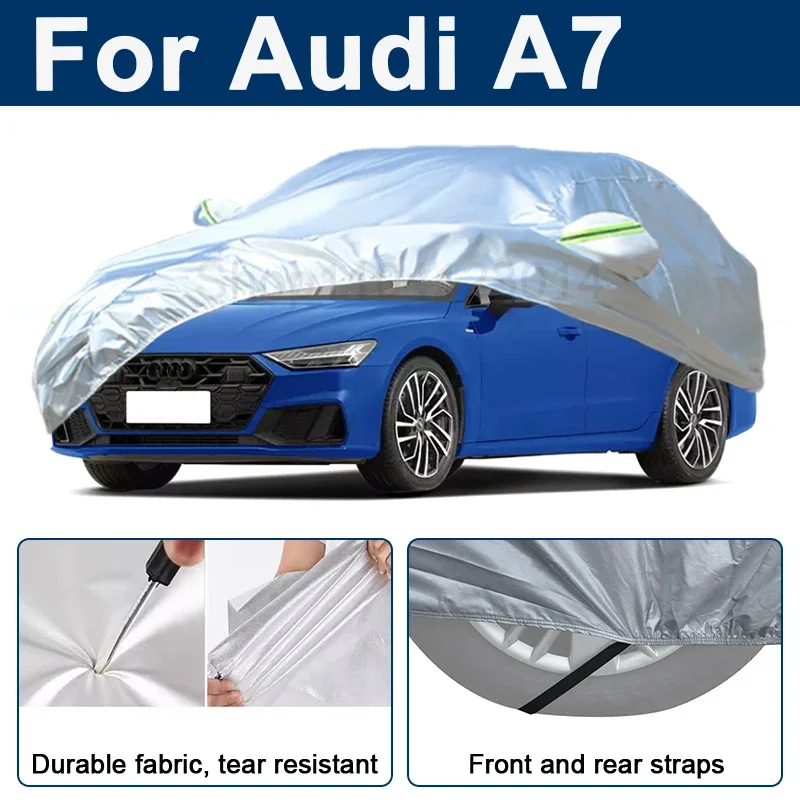 

Всепогодный чехол для автомобиля Audi A7 с отражающими полосами, водонепроницаемый, снегозащитный, пылезащитный, с защитой от УФ-излучения, аксессуар для экстерьера автомобиля