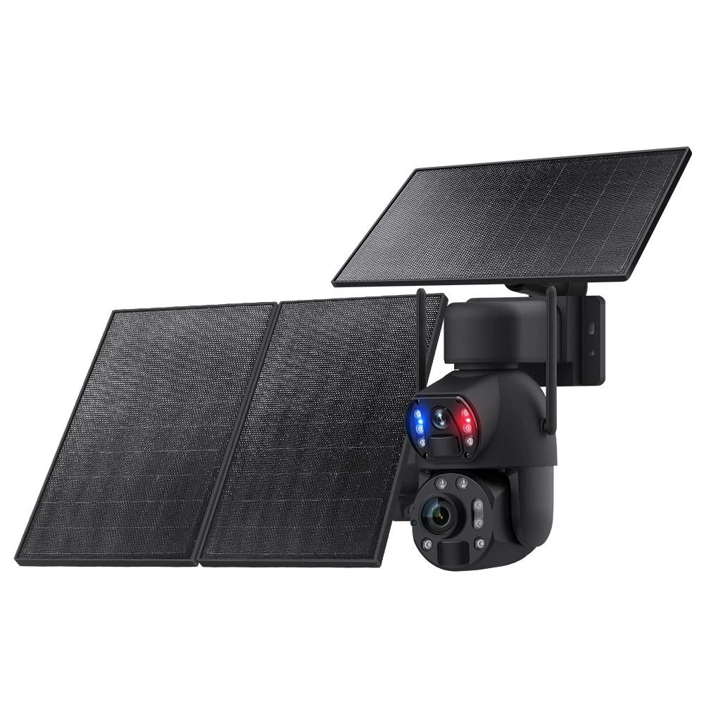 Regis 30W 6MP 24/7 AOV Ubox Long Power Solar IP CCTV Security Camera 36X Optical Zoom Dual Lens Wifi 4G Sim Card CMOS Outdoor
